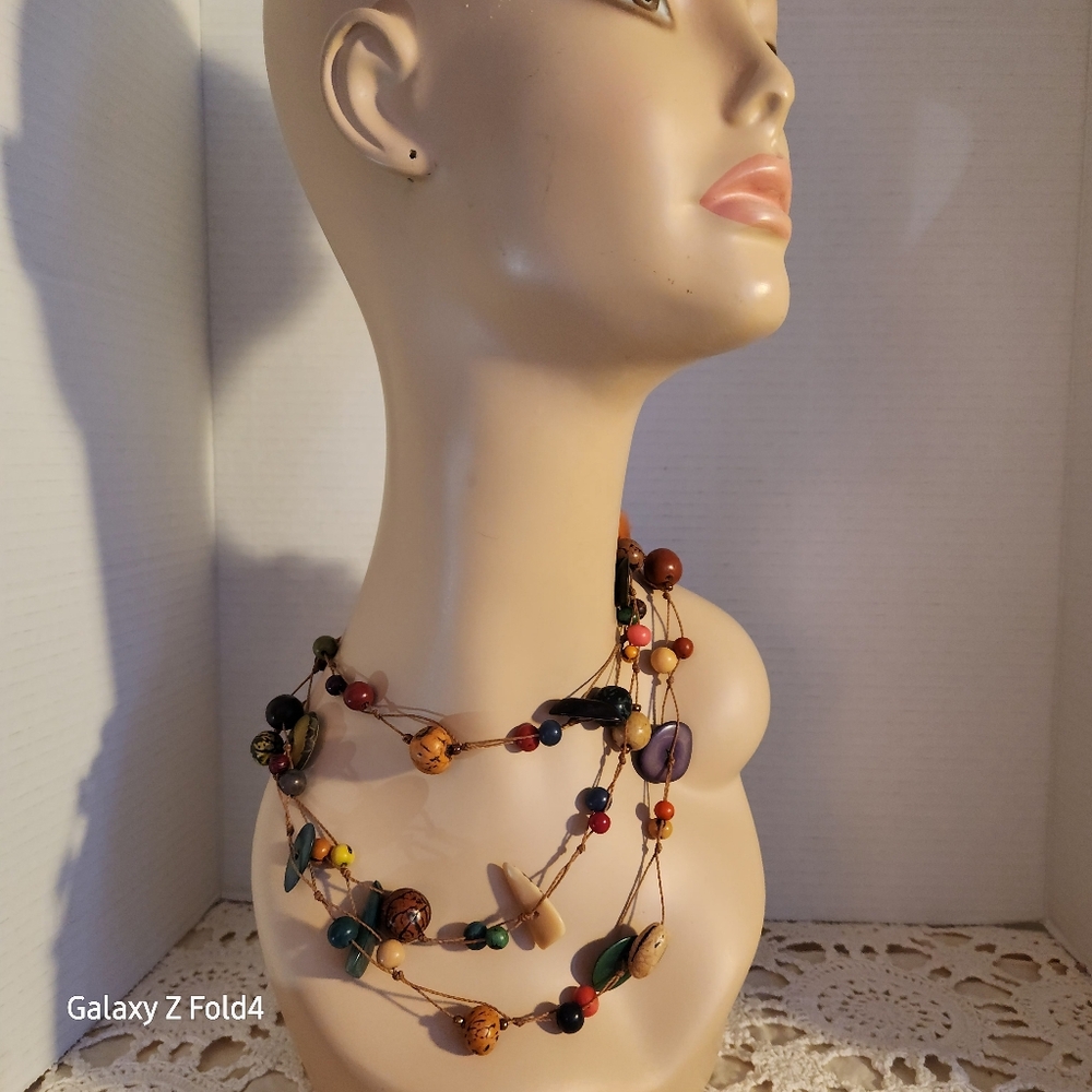 Bohemian Multicolor Beaded Necklace